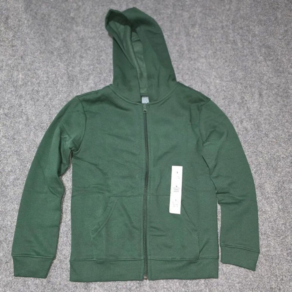 Boys Zip Up Hoodie Uniform Green